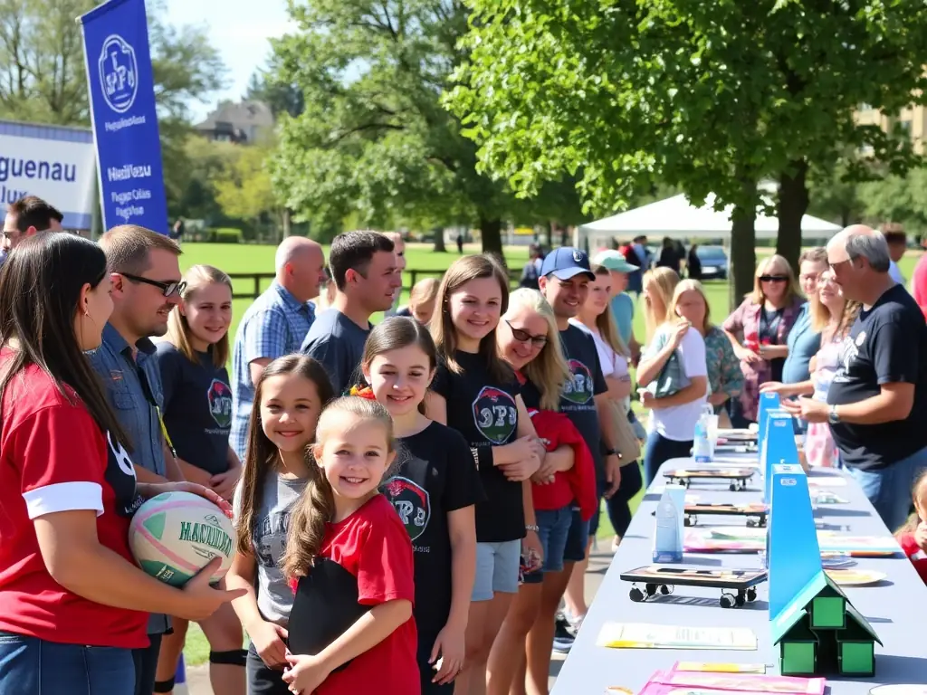A group of club members participating in a community outreach event, highlighting the club's commitment to social responsibility.