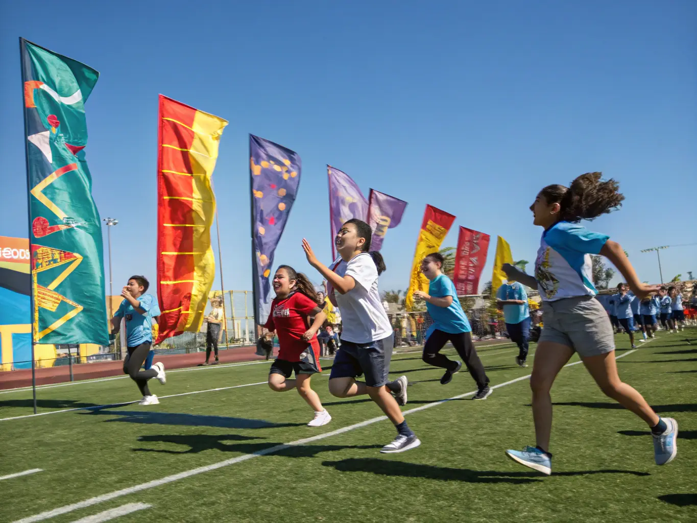 Students laughing and enjoying themselves at a recreational sports event organized by BDS Efrei on the Efrei Paris campus.